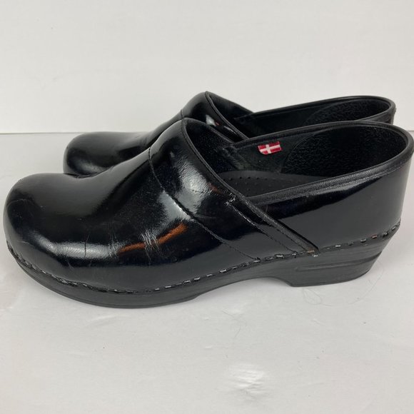 Sanita Woman's EU 42 US 11Black Patent Leather Professional Clog‎ Comfortable - Picture 4 of 10